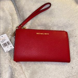 Red MK wristlet